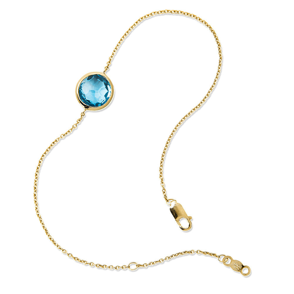 BLUE TOPAZ LAYERING BRACELET IN 14K GOLD CGB043Y-BT