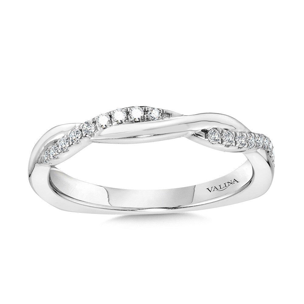 Valina Crisscross Diamond Wedding Band R2248BW