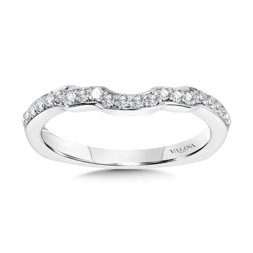Curved Channel-Set Diamond Wedding Band R2218BW