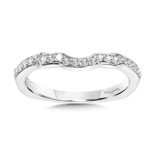 Valina Curved Channel-Set Diamond Wedding Band R2218BW
