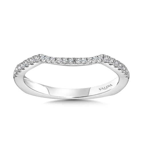 Curved Diamond Wedding Band R1101BW