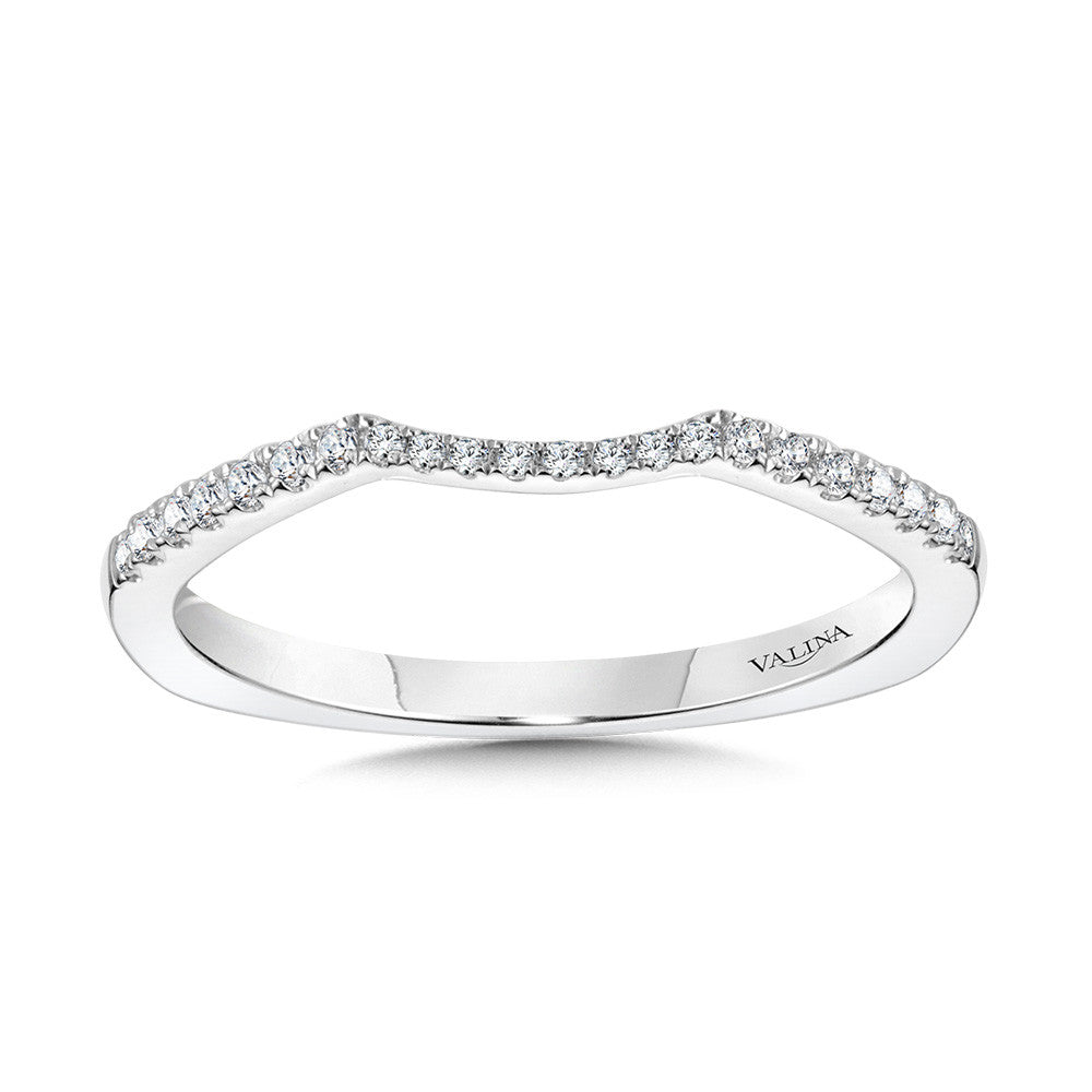 Valina Curved Diamond Wedding Band R1103BW