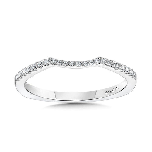 Curved Diamond Wedding Band R1103BW