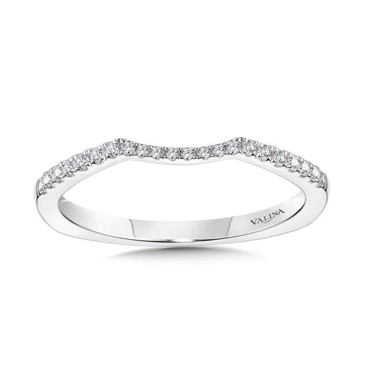 Valina Curved Diamond Wedding Band R1103BW