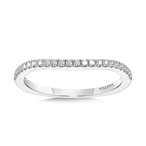 Curved Diamond Wedding Band R1104BW