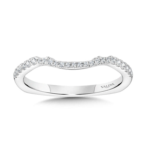 Curved Diamond Wedding Band R1106BW