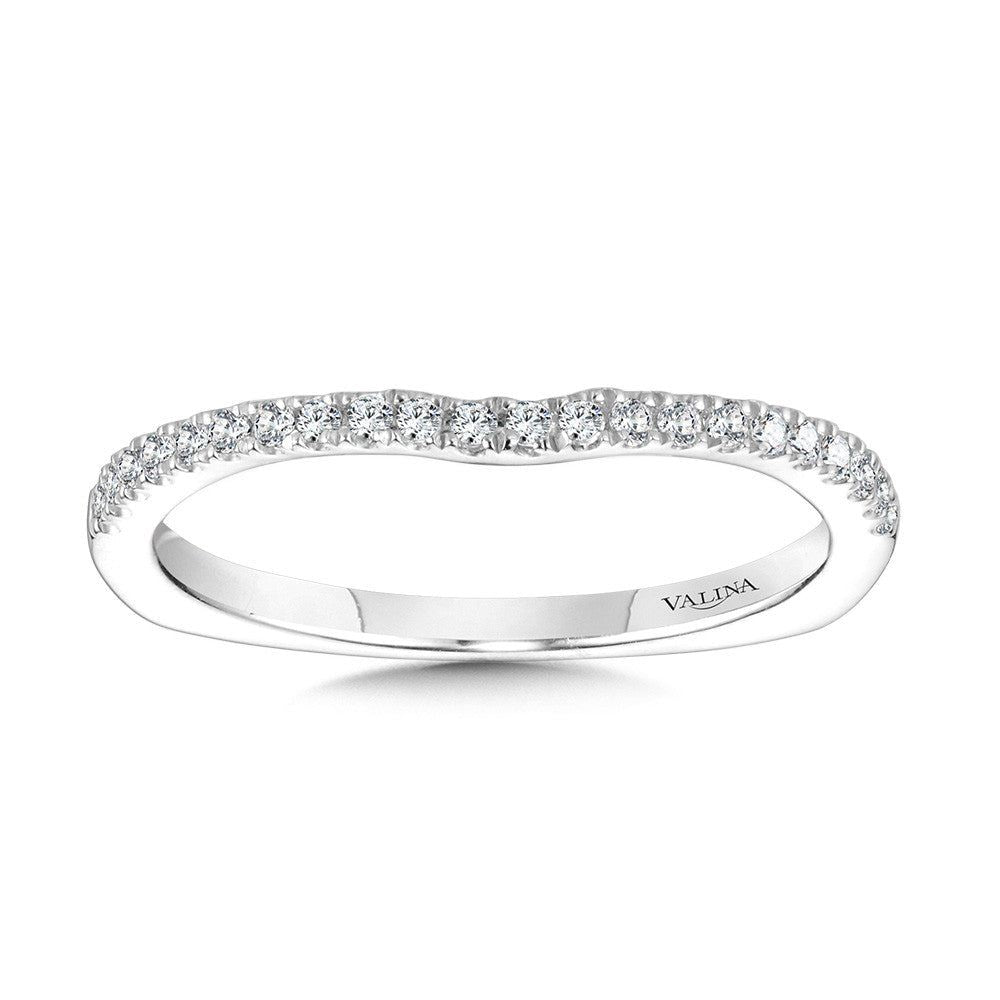 Valina Curved Diamond Wedding Band R1107BW