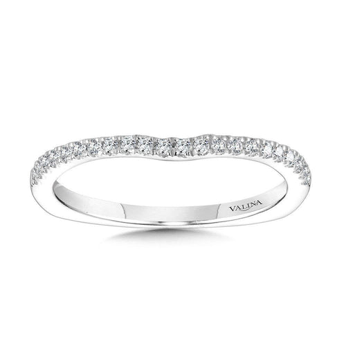 Curved Diamond Wedding Band R1107BW