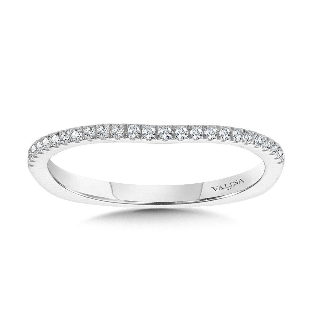 Valina Curved Diamond Wedding Band R2200BW