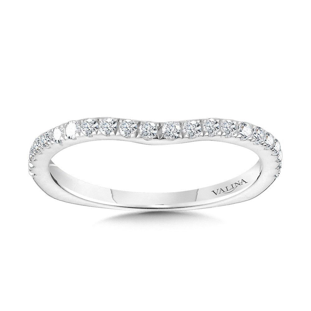 Valina Curved Diamond Wedding Band R2242BW
