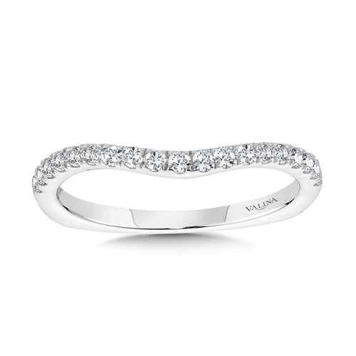 Curved Diamond Wedding Band R2252BW