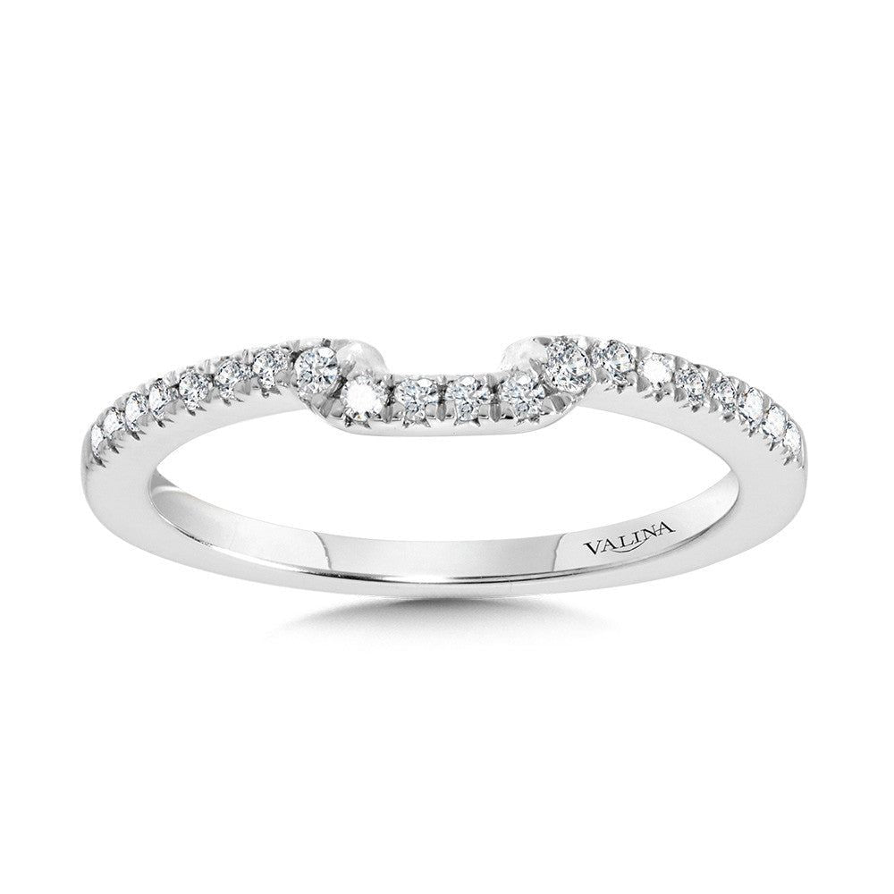 Valina Curved Diamond Wedding Band R2263BW-SR