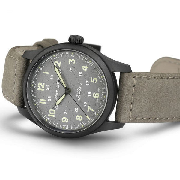 Hamilton H70215880 Khaki Field Titanium Auto Concrete Dial