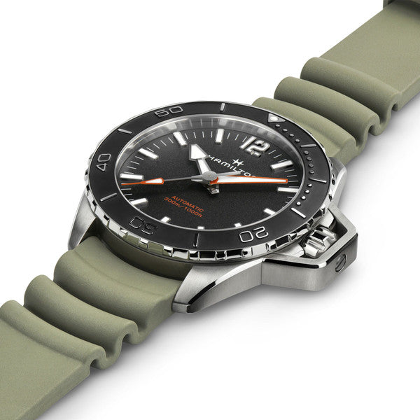 Hamilton H77825331 Khaki Navy Frogman Automatic Green Strap