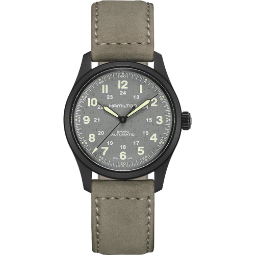 Hamilton H70215880 Khaki Field Titanium Auto Concrete Dial