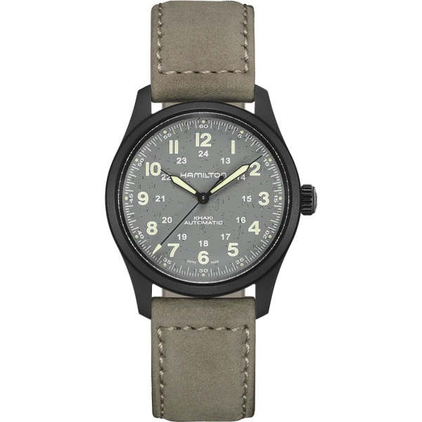 Hamilton H70215880 Khaki Field Titanium Auto Concrete Dial