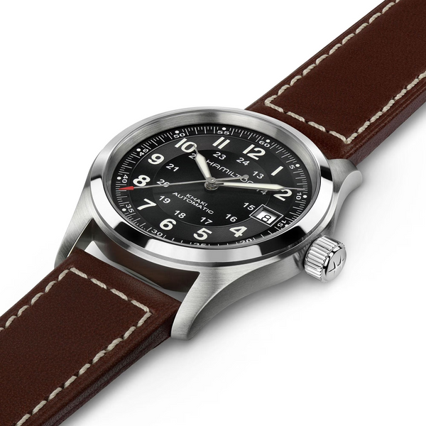 Hamilton H70455533 Khaki Field Auto 38mm 80 Hour Leather