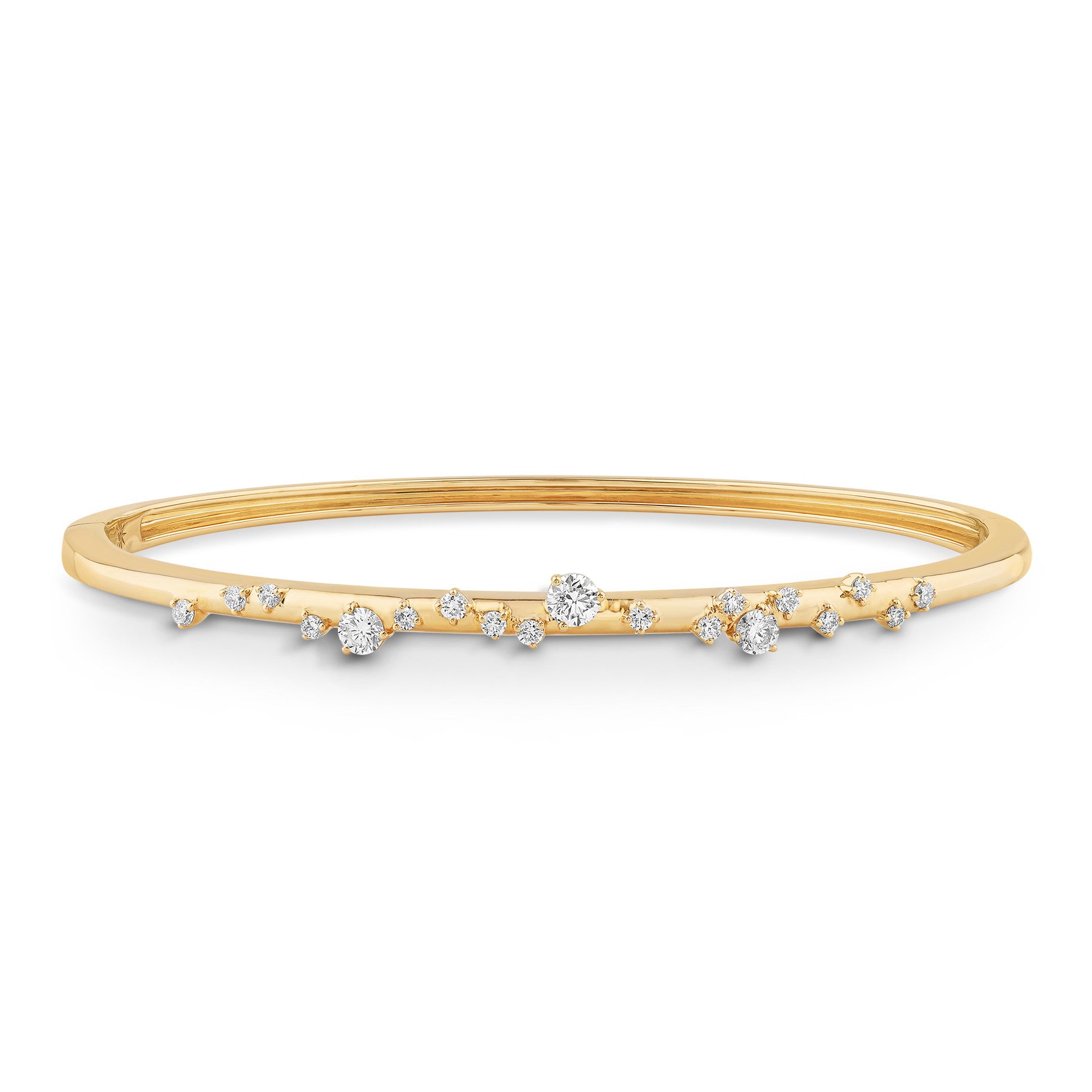 14K Gold & Diamond Druzy Bangle FB1006Y