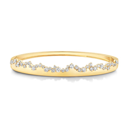 14K Gold & Diamond Druzy Bangle FB1007Y