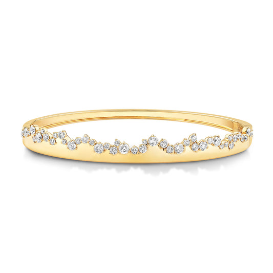 14K Gold & Diamond Druzy Bangle FB1007Y