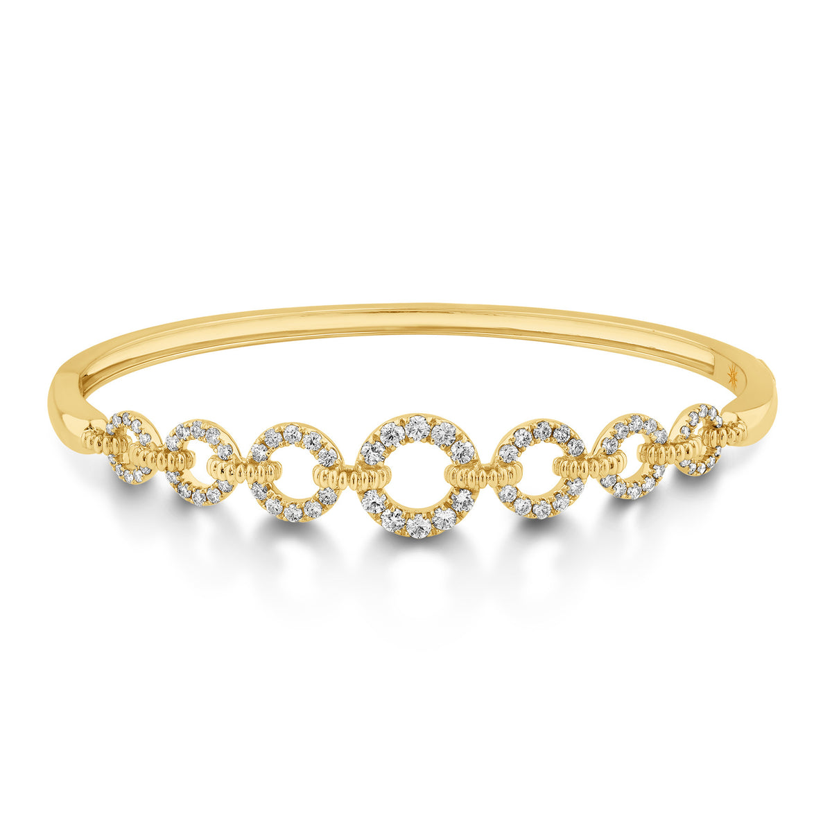 14K Gold & Diamond Link Bangle FB1012Y