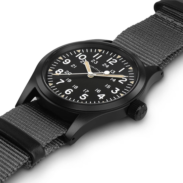 Hamilton H69409930 Khaki Field Mechanical 38mm PVD Black