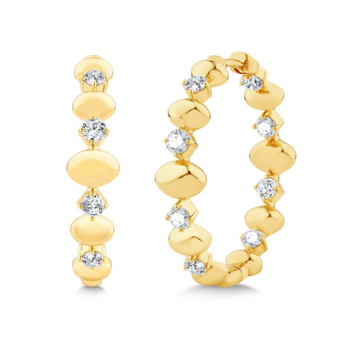 14K Gold & Diamond Odyssey Hoop Earrings FE1006Y