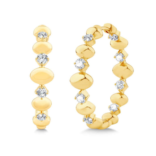 14K Gold & Diamond Odyssey Hoop Earrings FE1006Y