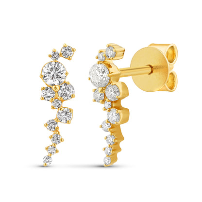 14K Gold & Diamond Druzy Earrings FE1011Y