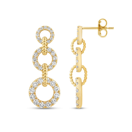 14K Gold & Diamond Drop Earrings FE1012Y