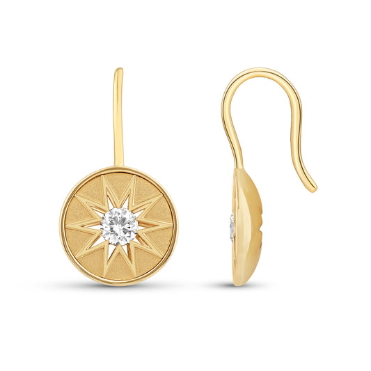 14K Gold & Diamond Stellaris Medallion-Style Earrings FE1021Y