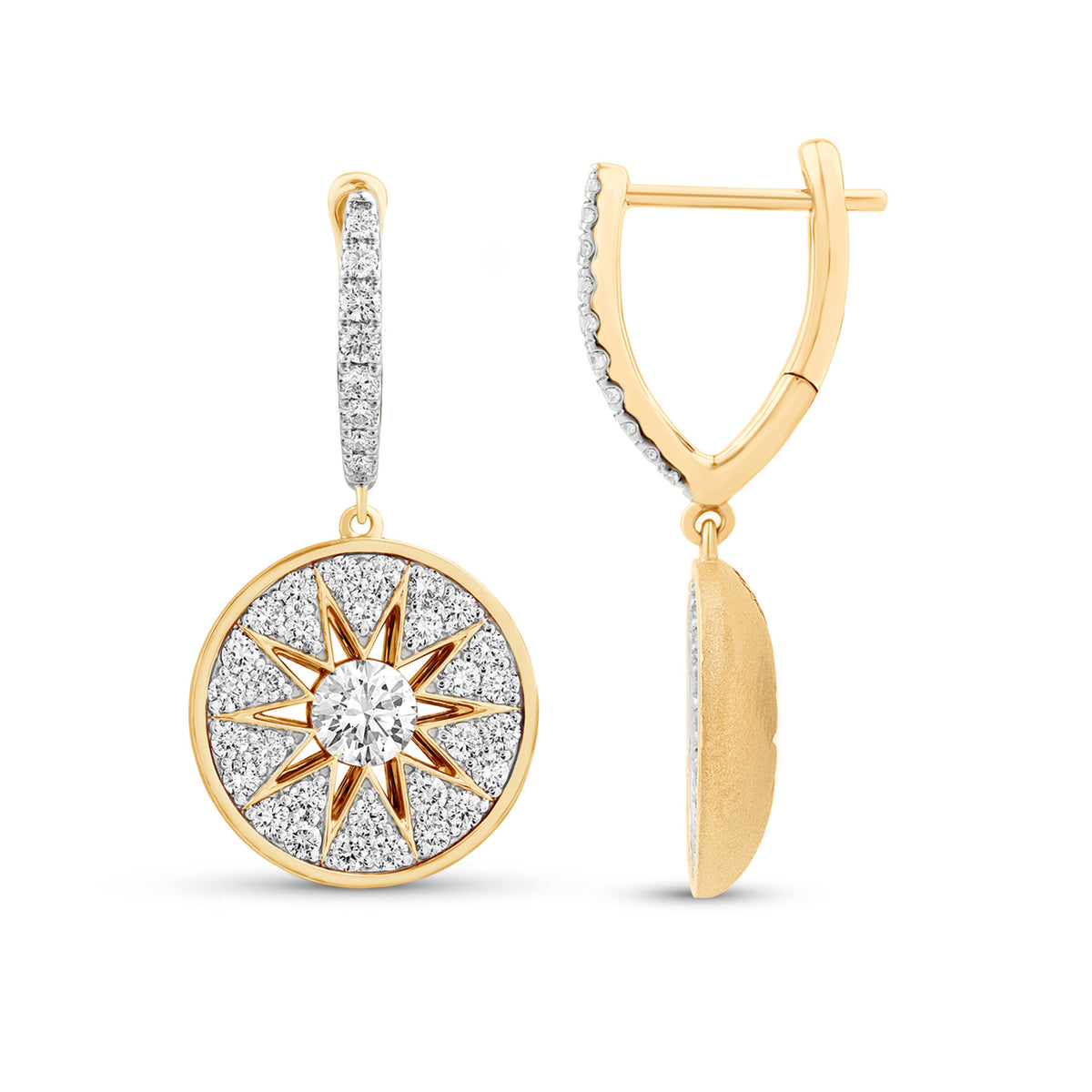 14K Gold & Diamond Stellaris Medallion-Style Earrings FE1022Y
