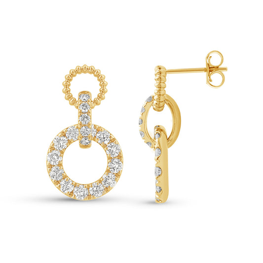 14K Gold & Diamond Drop Earrings FE1023Y