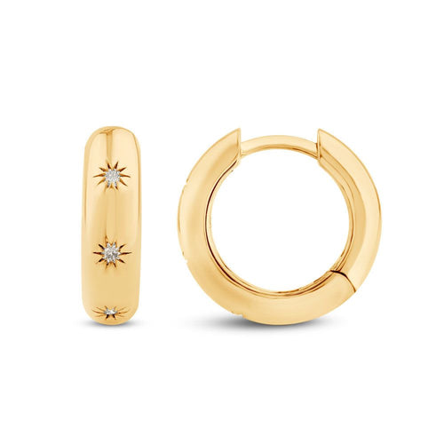14K Gold & Diamond Stellaris Hoop Earrings FE1027Y