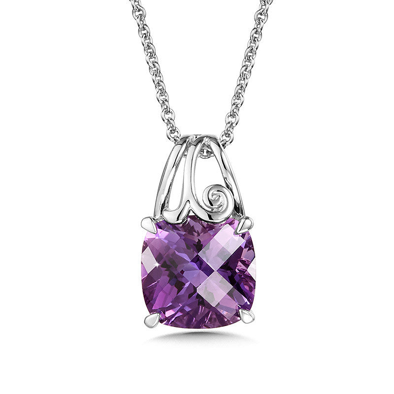 FILIGREE AMETHYST PENDANT IN STERLING SILVER LVP811-AM