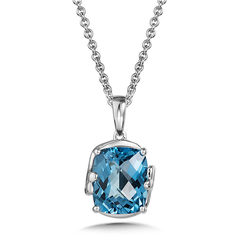 LONDON BLUE TOPAZ PENDANT IN STERLING SILVER LVP812-LBT