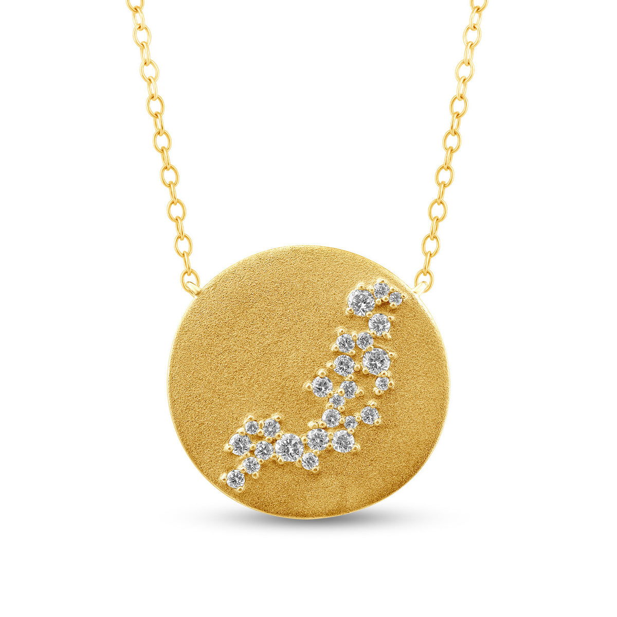 14K Gold & Scattered Diamond Druzy Pendant FN1004Y
