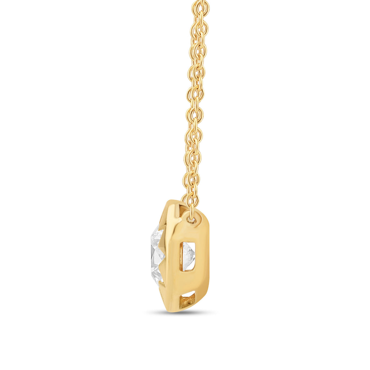 14K Gold & Diamond Stellaris Solitaire Pendant FN1008Y