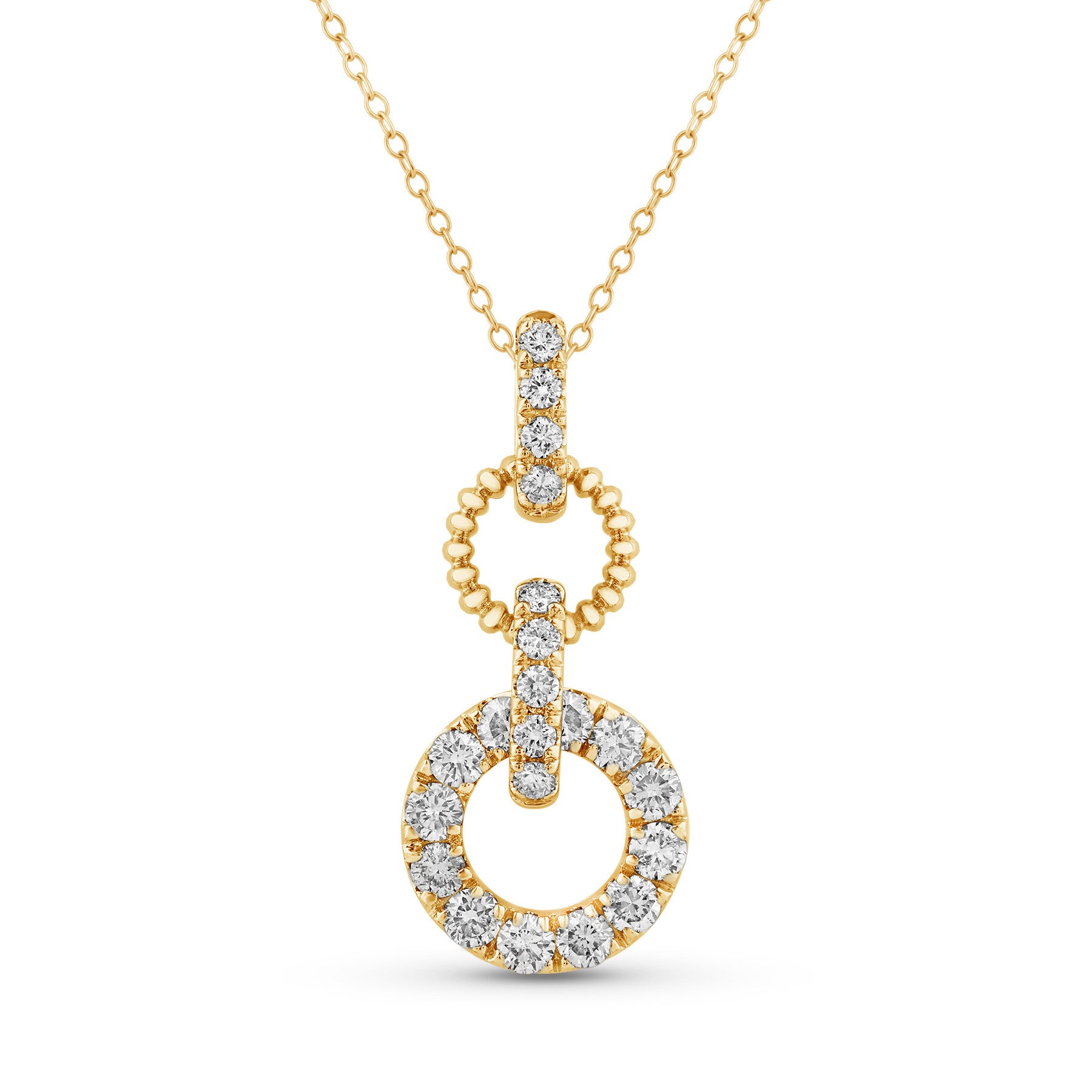 14K Gold & Diamond Link Pendant FP1003Y