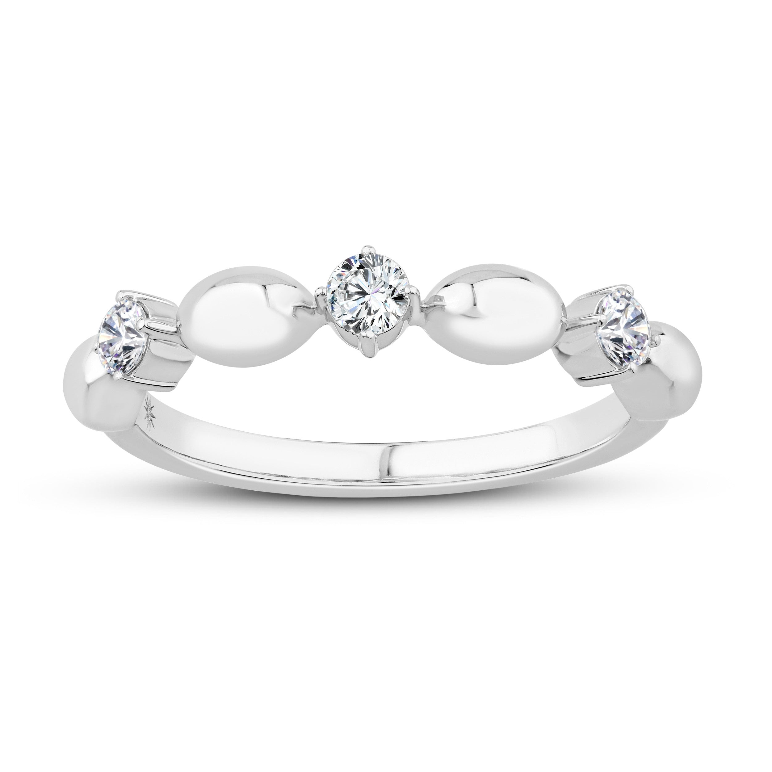 14K White Gold & Diamond Three-Stone Odyssey Ring FR1001W