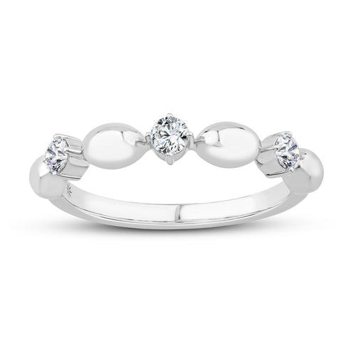 14K White Gold & Diamond Three-Stone Odyssey Ring FR1001W