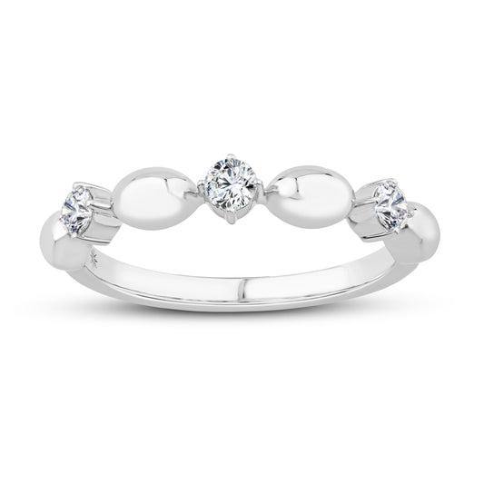 14K White Gold & Diamond Three-Stone Odyssey Ring FR1001W