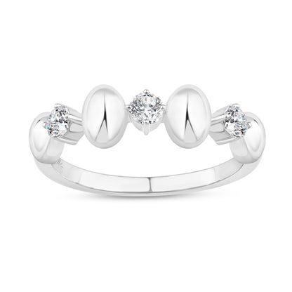 14K White Gold & Diamond Three-Stone Odyssey Ring FR1005W