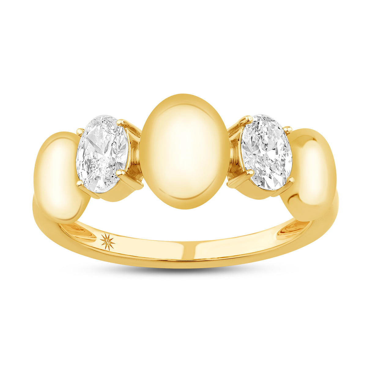 14K Gold & Diamond Two-Stone Odyssey Ring FR1009Y