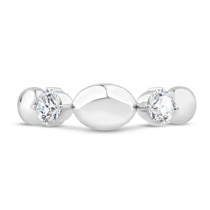 14K White Gold & Diamond Two-Stone Odyssey Ring FR1010W