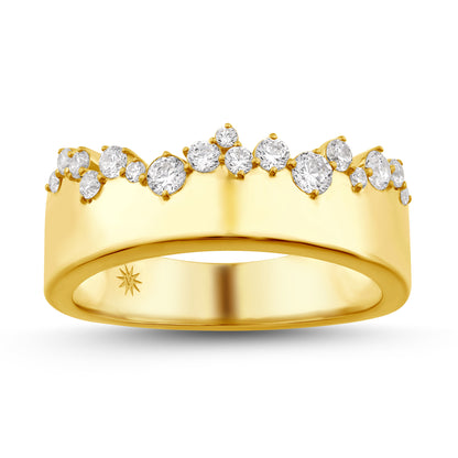 14K Gold & Diamond Druzy Ring FR1011Y