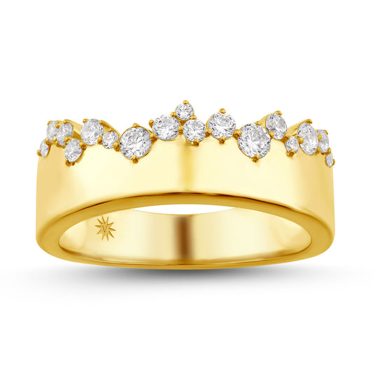 14K Gold & Diamond Druzy Ring FR1011Y
