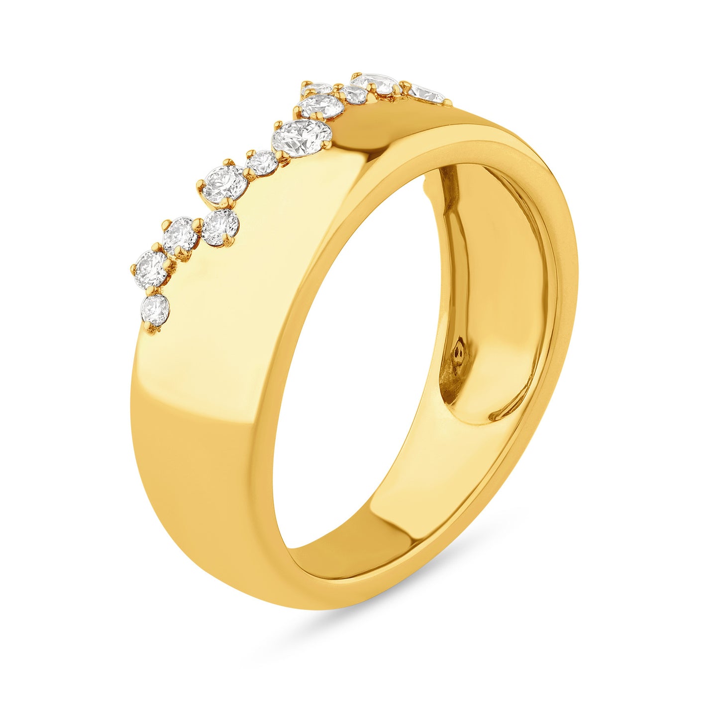 14K Gold & Diamond Druzy Ring FR1011Y