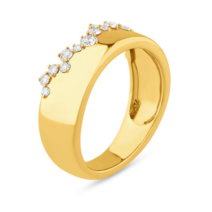 14K Gold & Diamond Druzy Ring FR1011Y