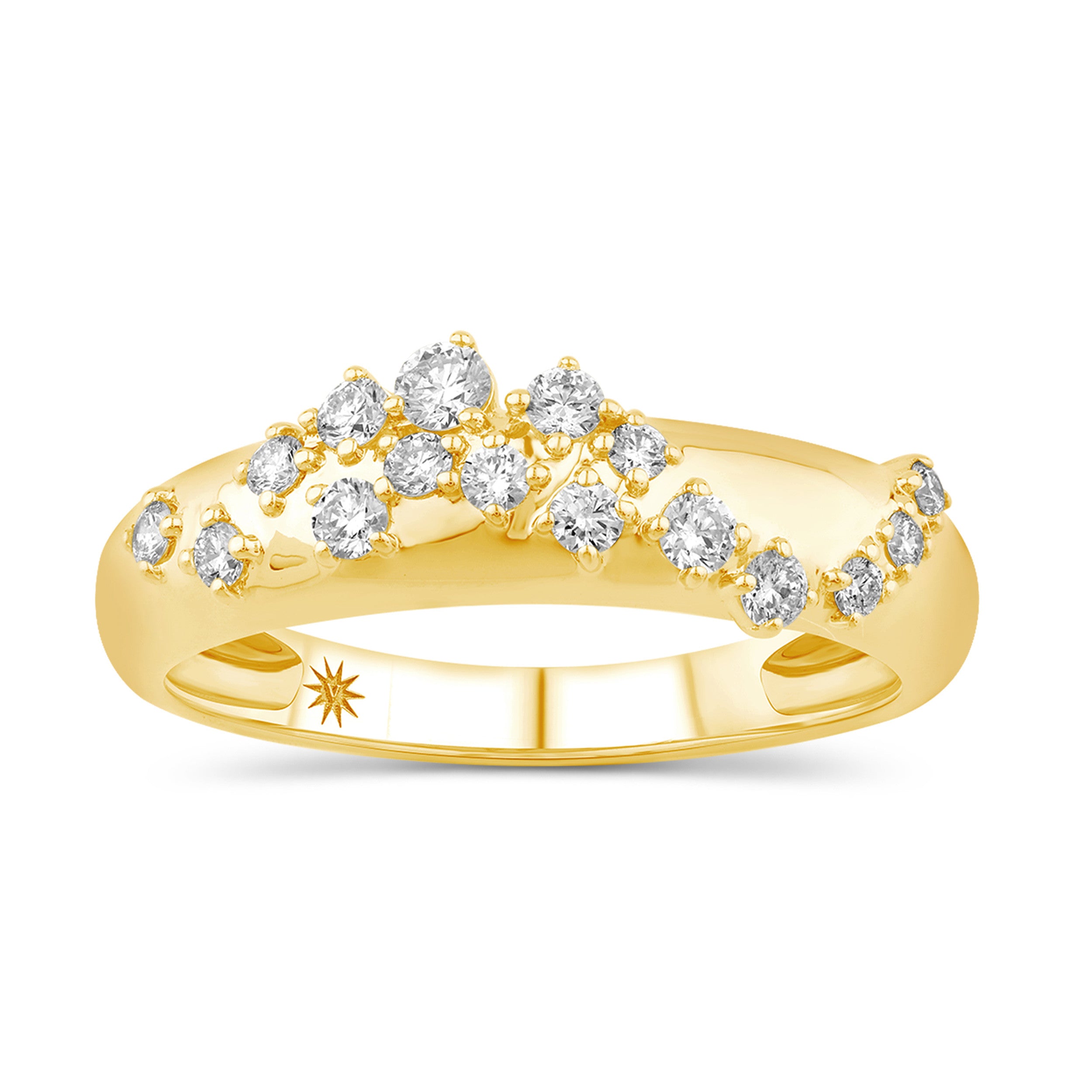 14K Gold & Diamond Druzy Ring FR1013Y